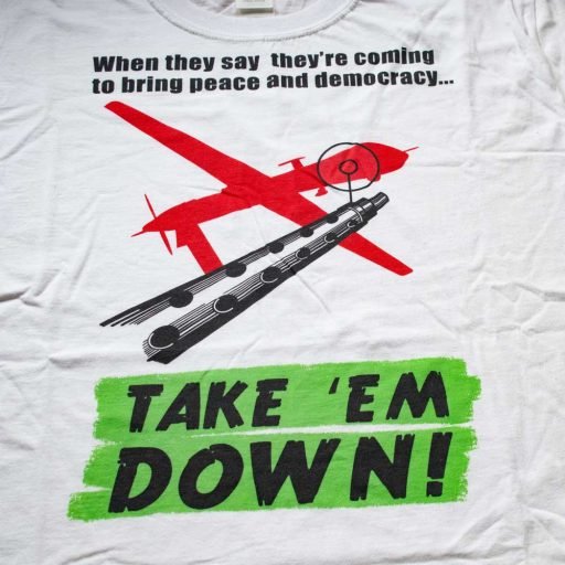 Drone Antiwar Pacifism T Shirt Detail